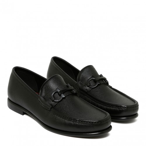 Black Gancini Ornament Loafers 2