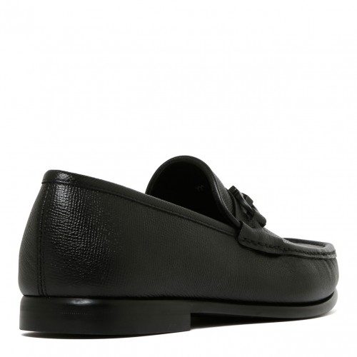 Black Gancini Ornament Loafers