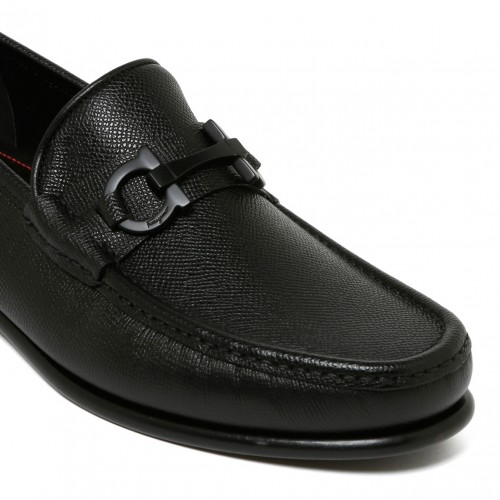 Black Gancini Ornament Loafers