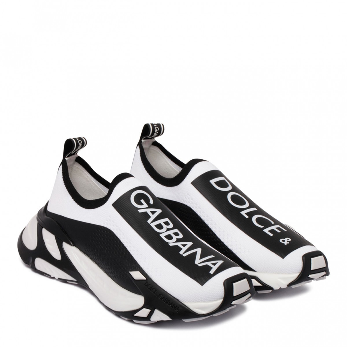 White and Black Fast Sneakers.