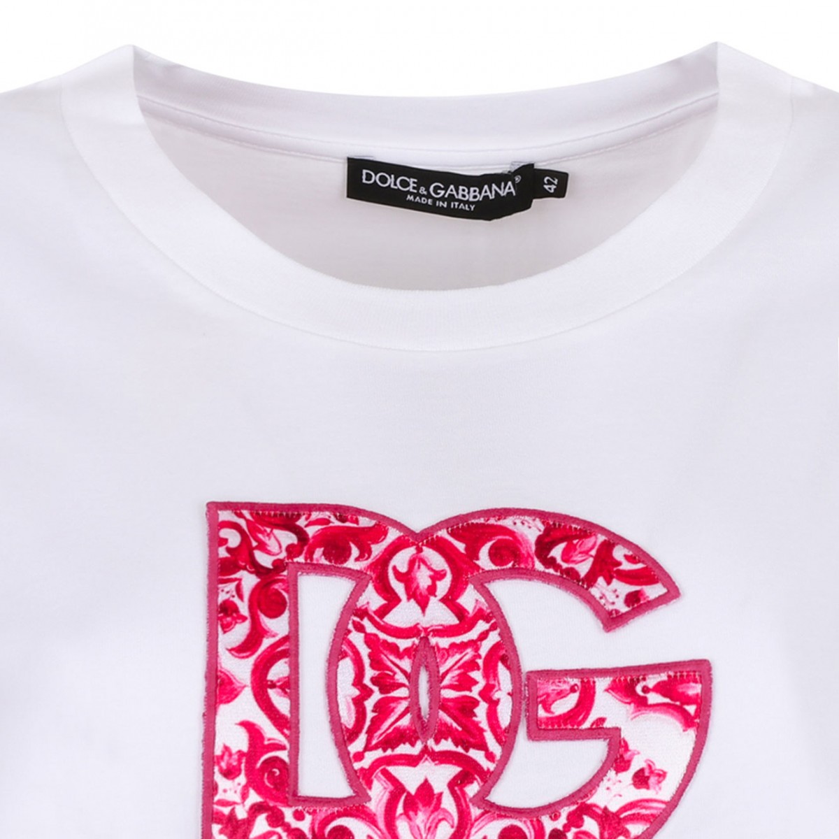 White Logo Embroidered T-Shirt