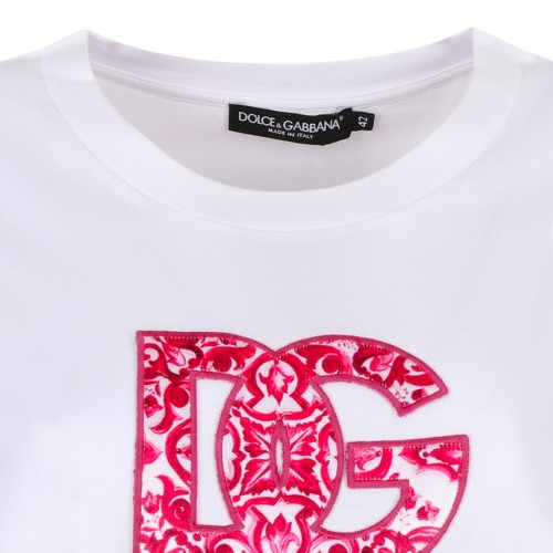 White Logo Embroidered T-Shirt