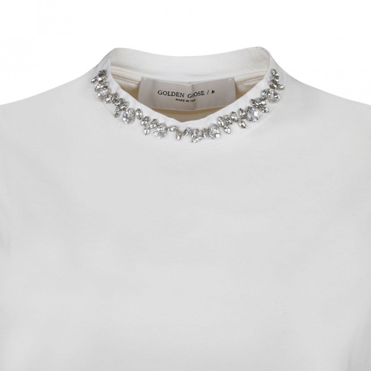 White Crystals Details T-Shirt
