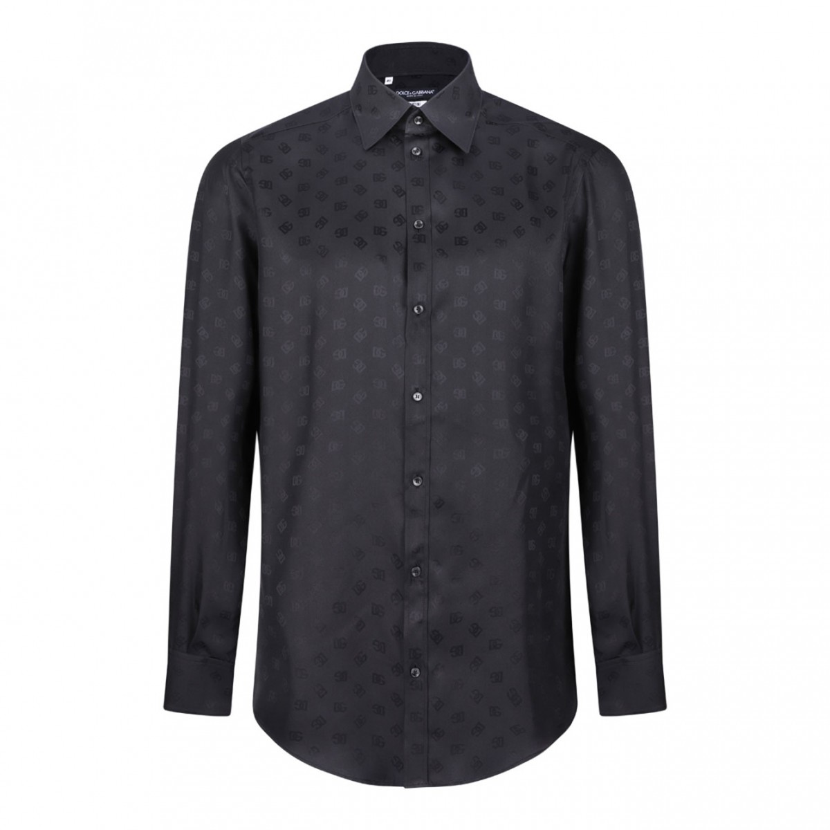 Black Monogram Silk Shirt
