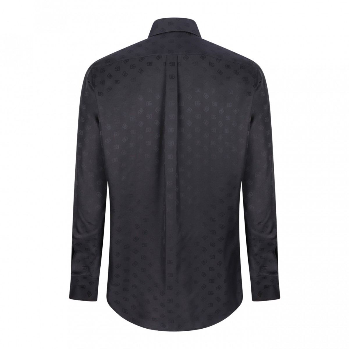 Black Monogram Silk Shirt