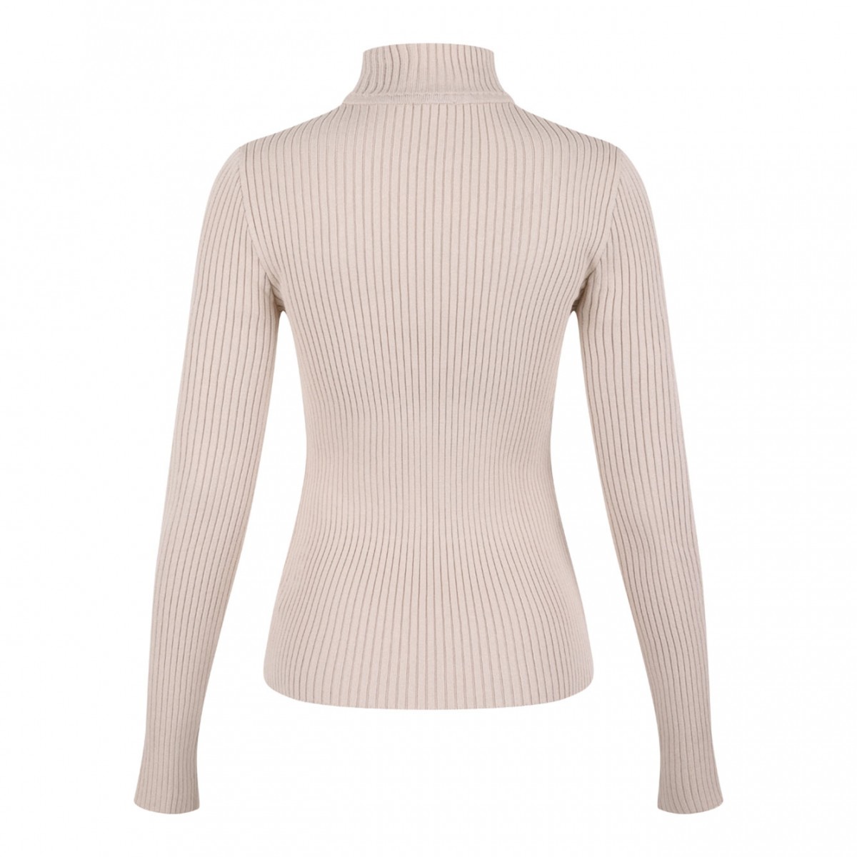 Sand Beige Reedition Rib Knit Sweater