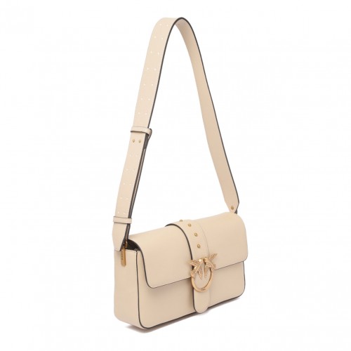 Beige Love Birds Shoulder Bag
