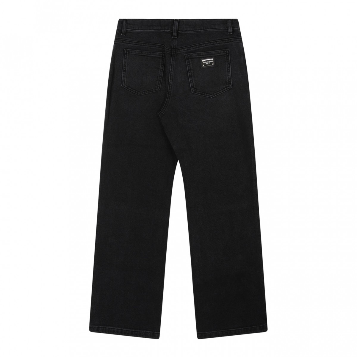 Black Logo Plaque Jeans