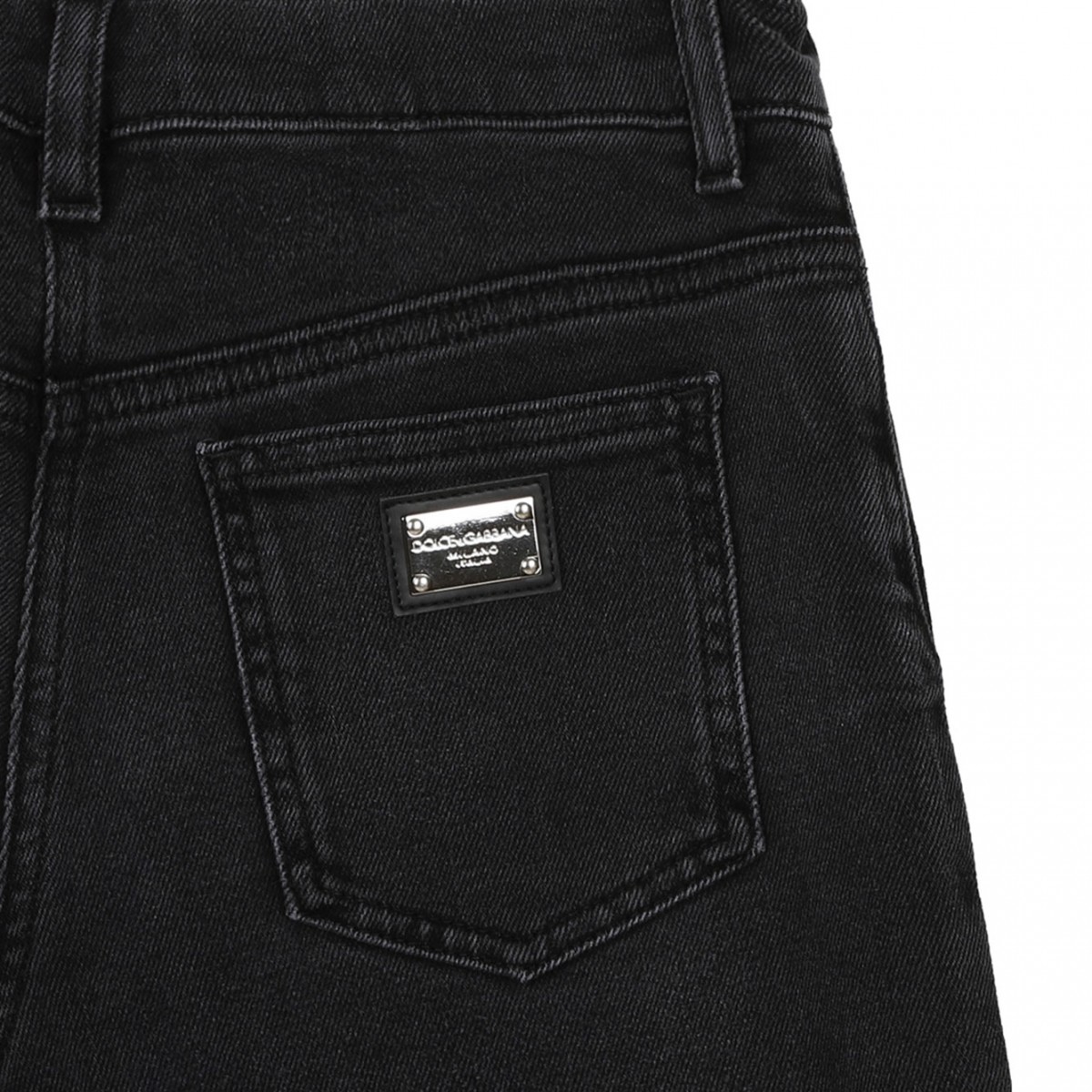 Black Logo Plaque Jeans