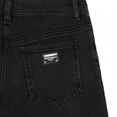 Black Logo Plaque Jeans