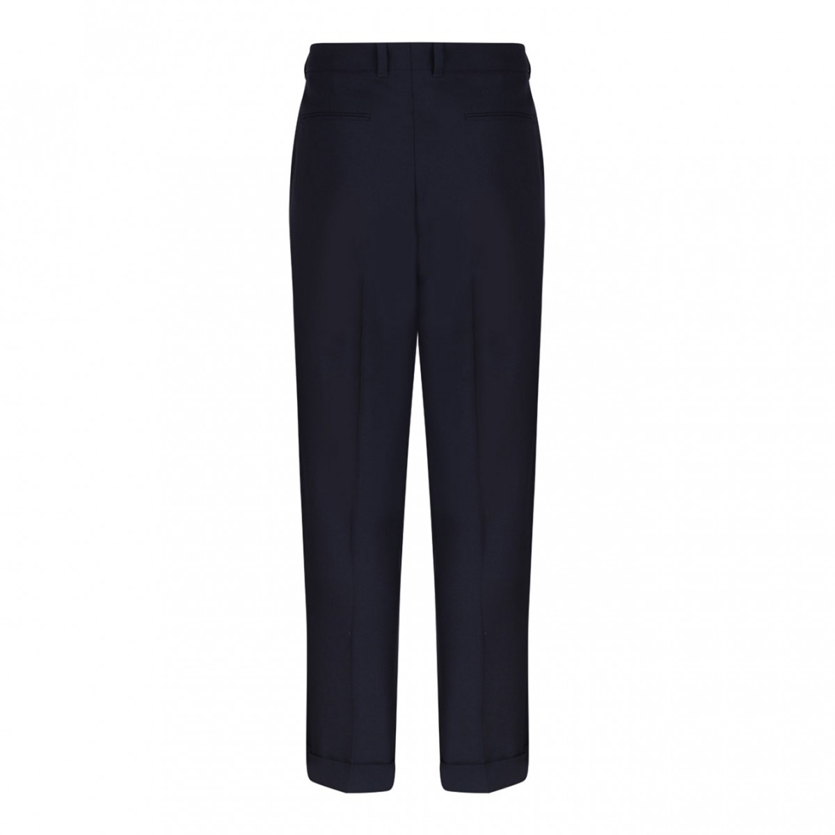 Navy Blue Straight Leg Trousers