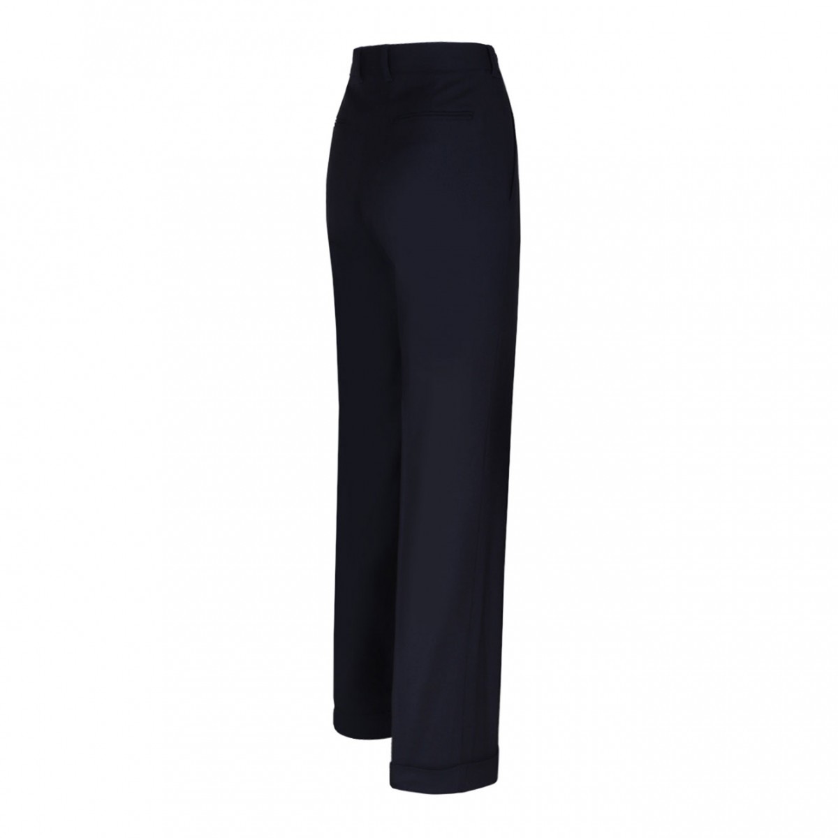Navy Blue Straight Leg Trousers