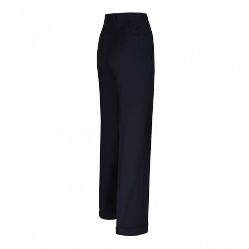 Navy Blue Straight Leg Trousers