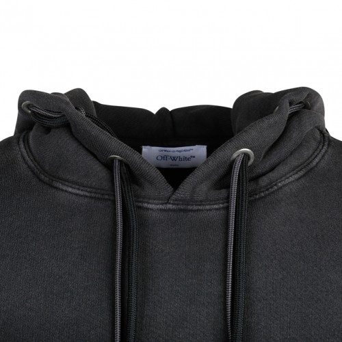 Black and Multicolour Cotton Digit Bacchus Hoodie