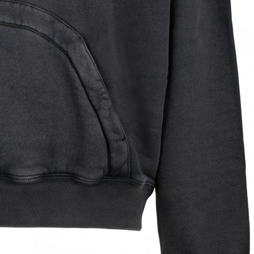 Black and Multicolour Cotton Digit Bacchus Hoodie