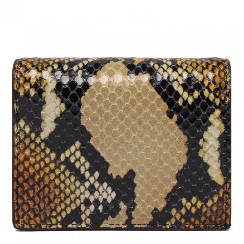 Snake Print Leather Wallet