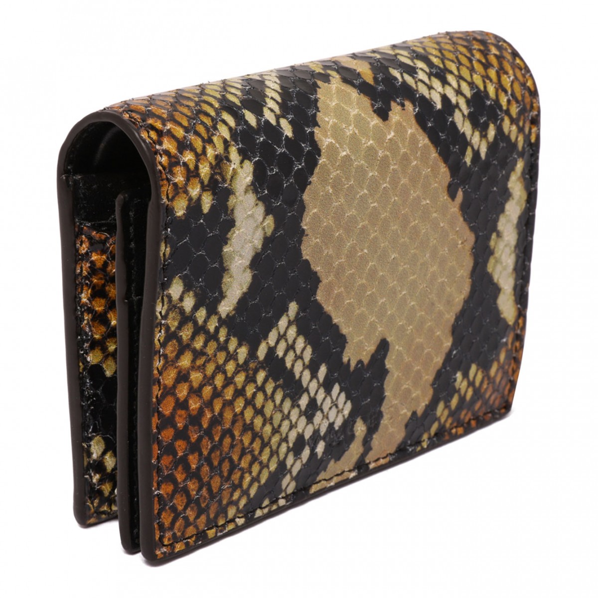 Snake Print Leather Wallet