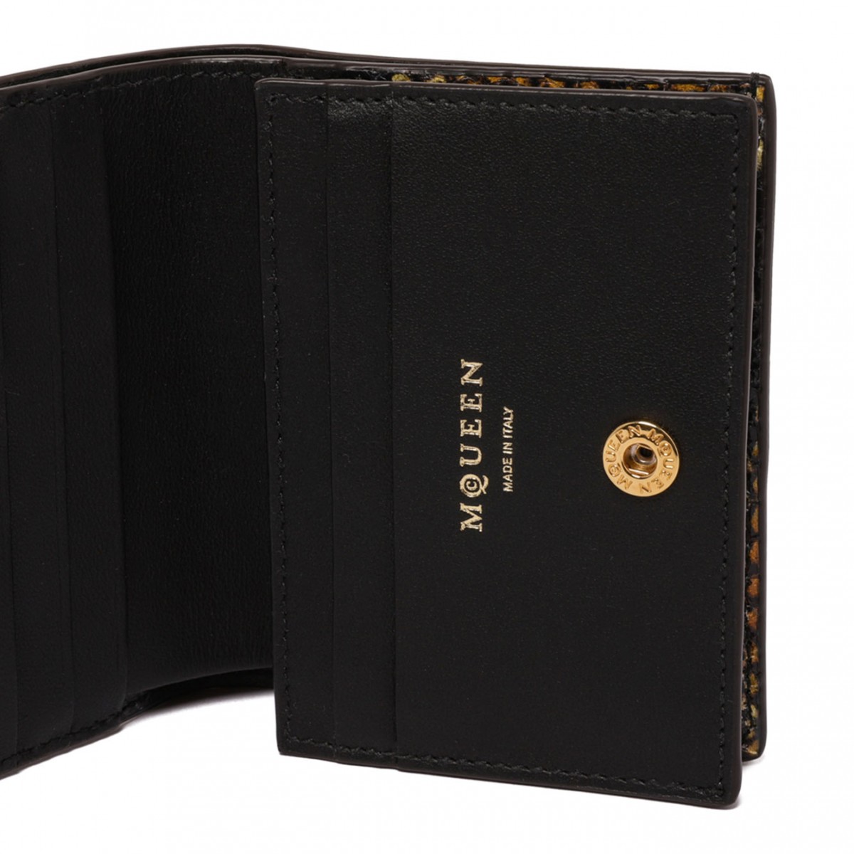 Snake Print Leather Wallet