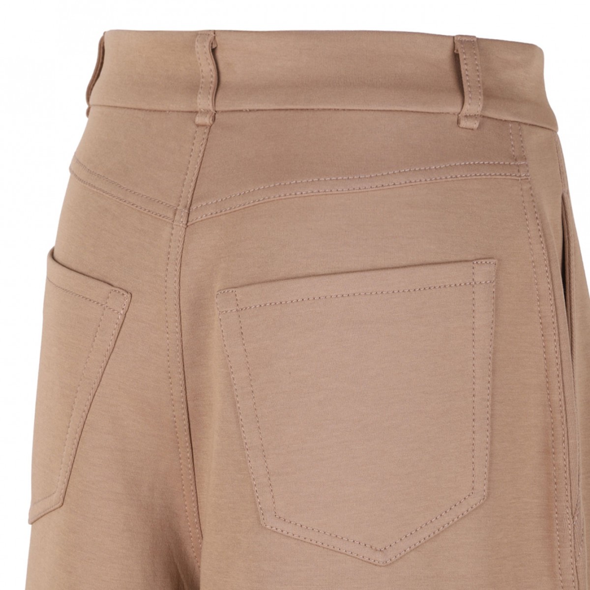 Camel Brown Jersey Trousers