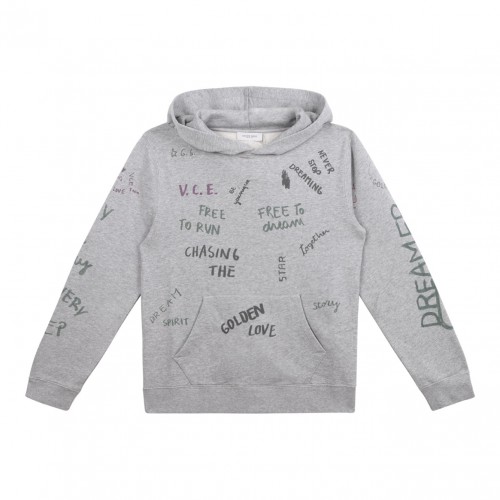 Light Grey Graphic Print Hoodie