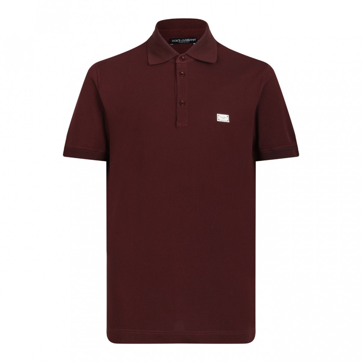 Aubergine Logo Plaque Polo Shirt