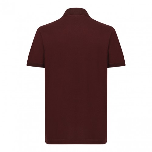Aubergine Logo Plaque Polo Shirt