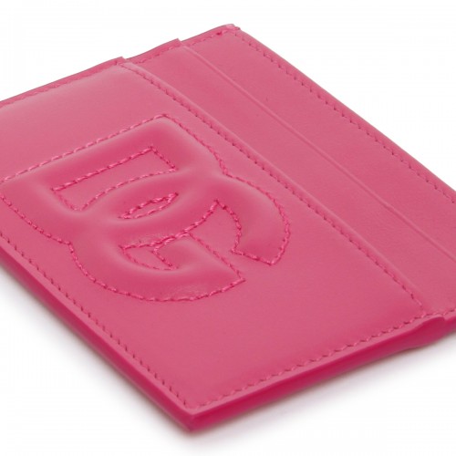 Hot Pink Embossed Logo Cardholder