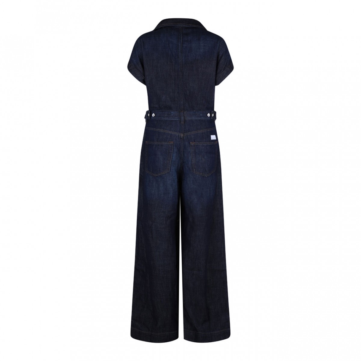 Navy Blue Denim Jumpsuit