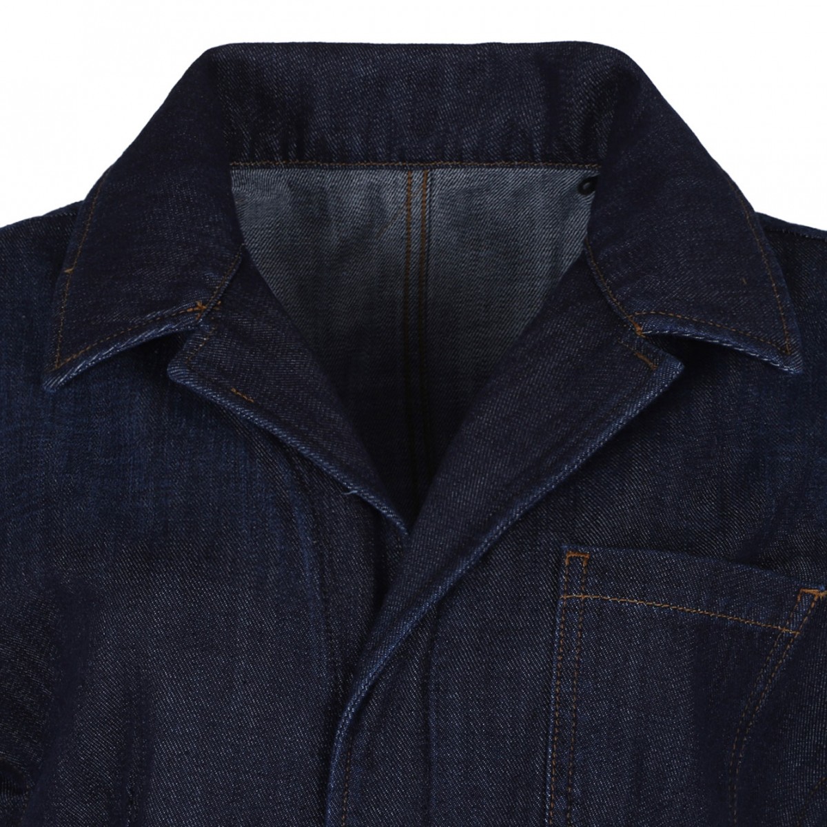 Navy Blue Denim Jumpsuit