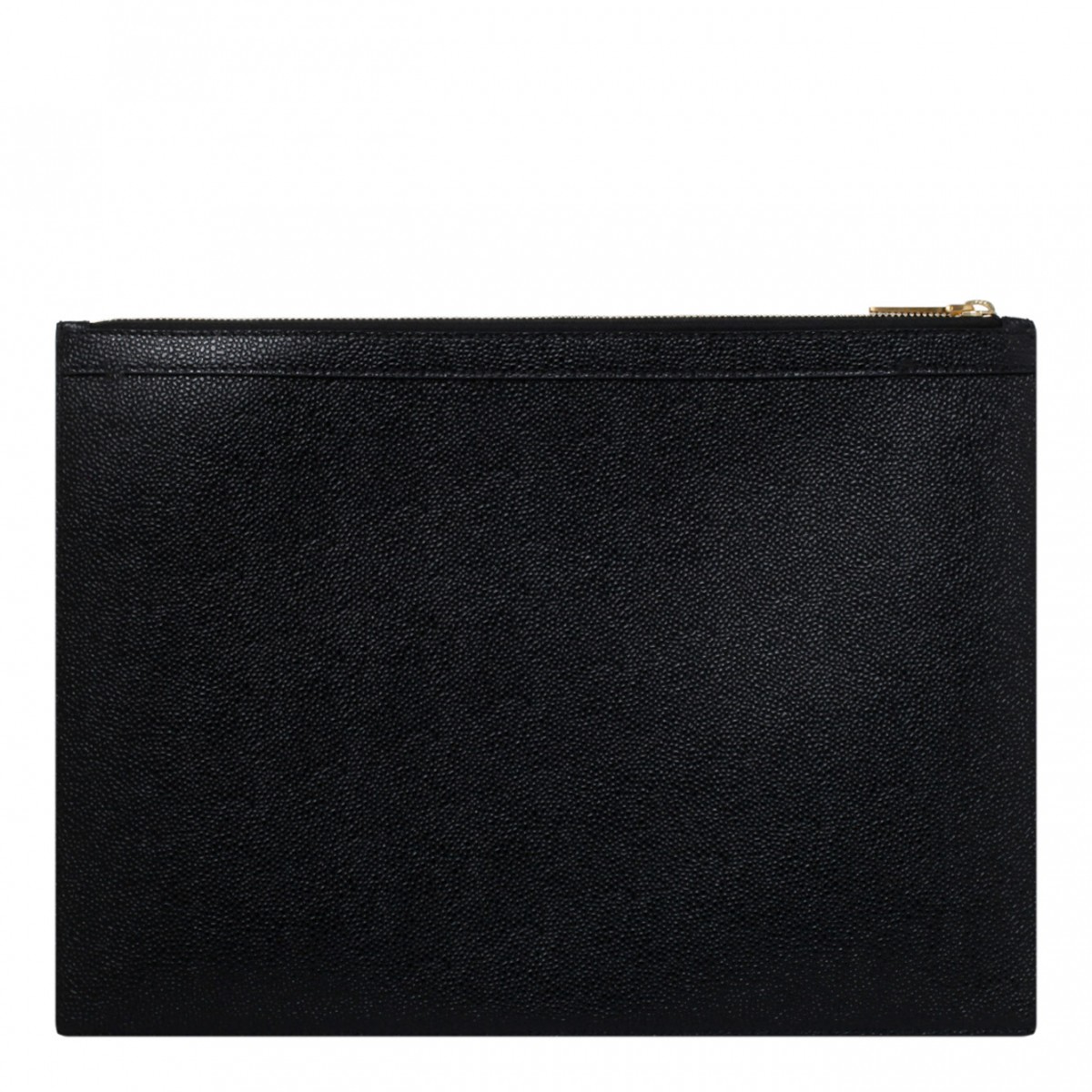 Black Leather Logo Stamp Document Holder