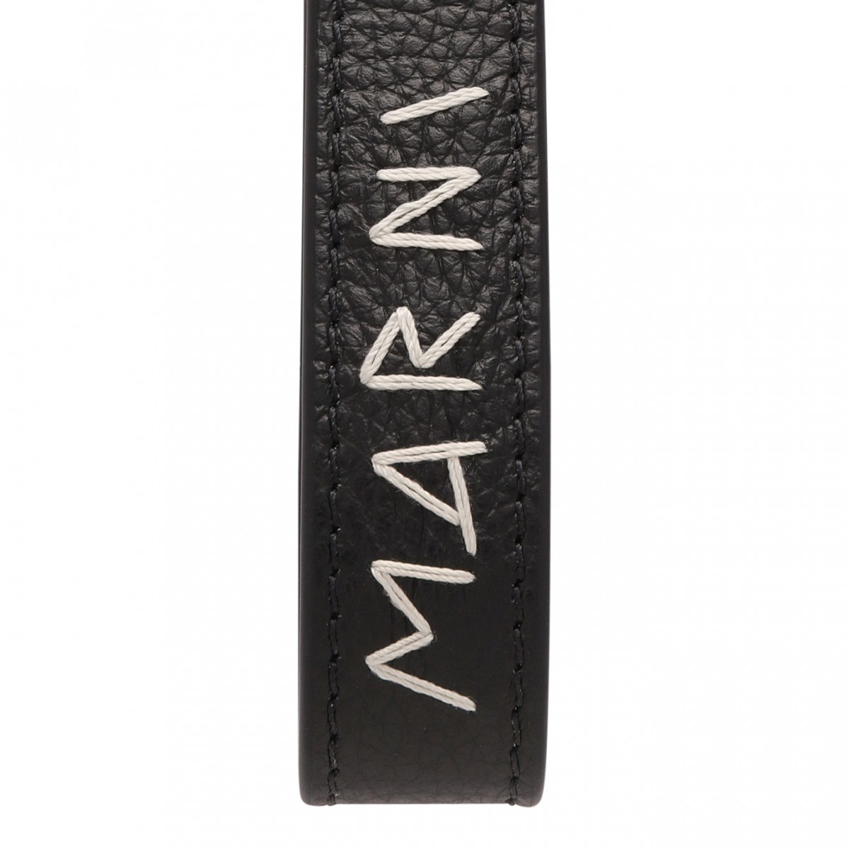 Black Logo Embroidered Keyring