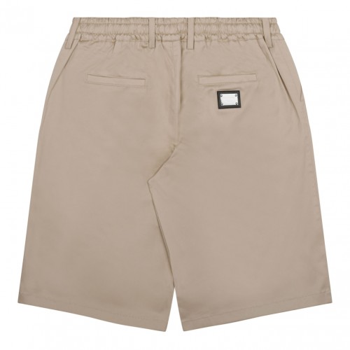 Light Beige Gabardine Shorts 2