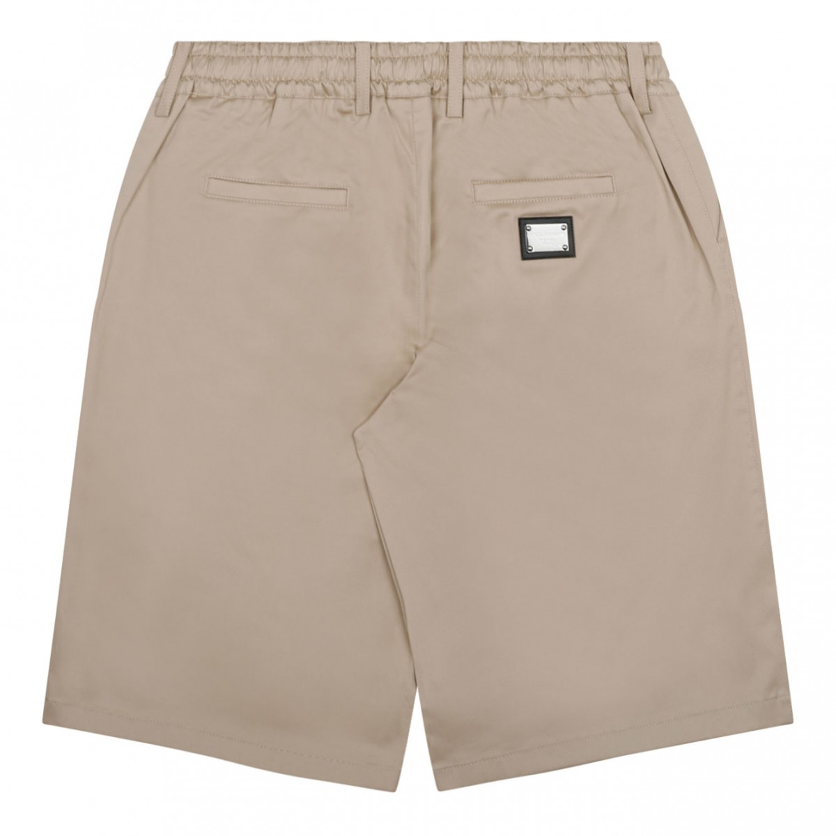 Light Beige Gabardine Shorts
