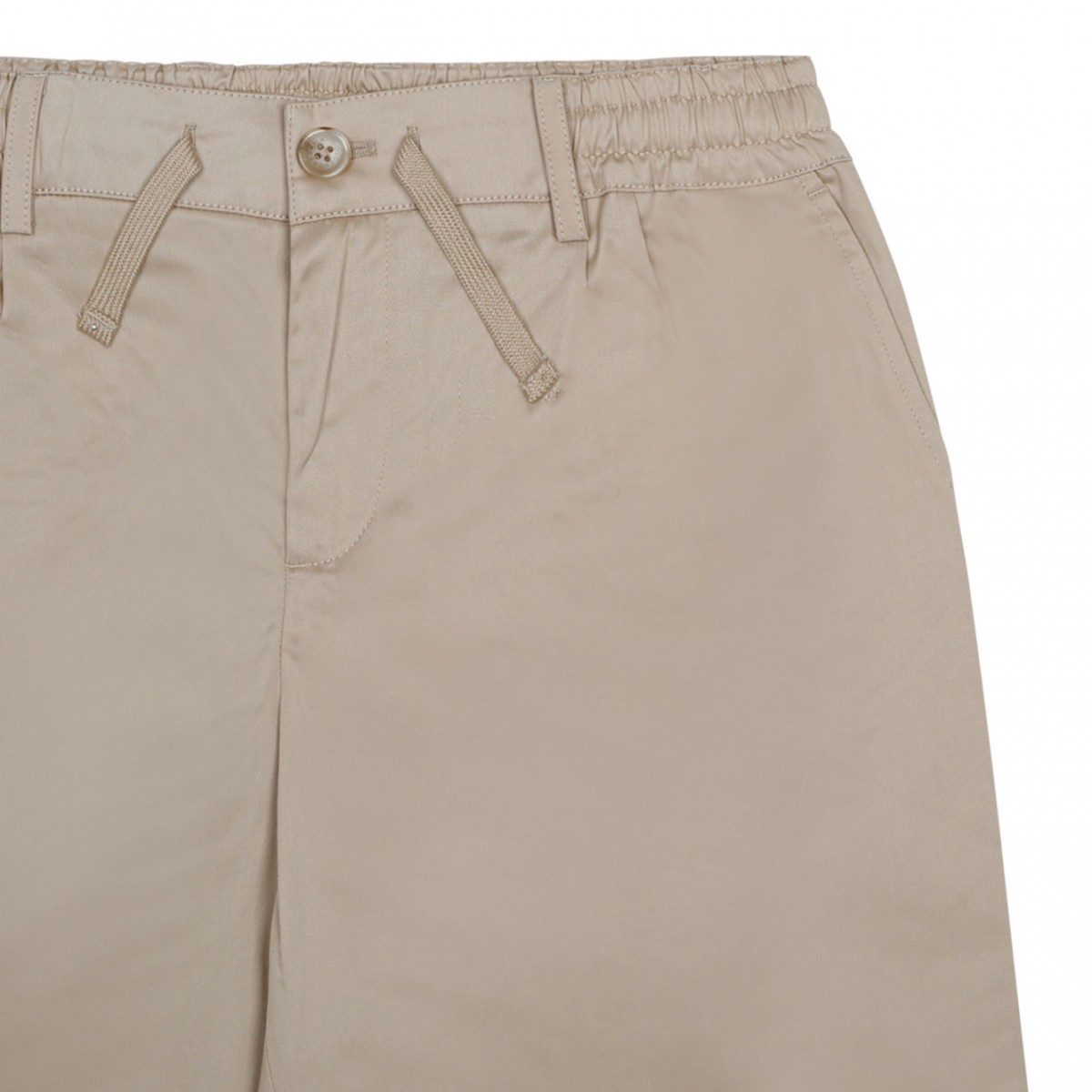 Light Beige Gabardine Shorts