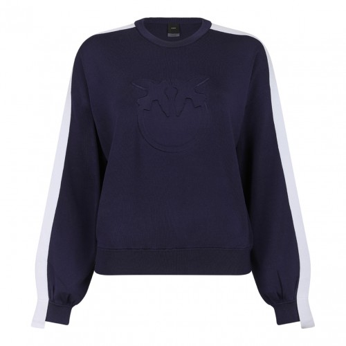 Navy Blue Logo Embossed Sweater