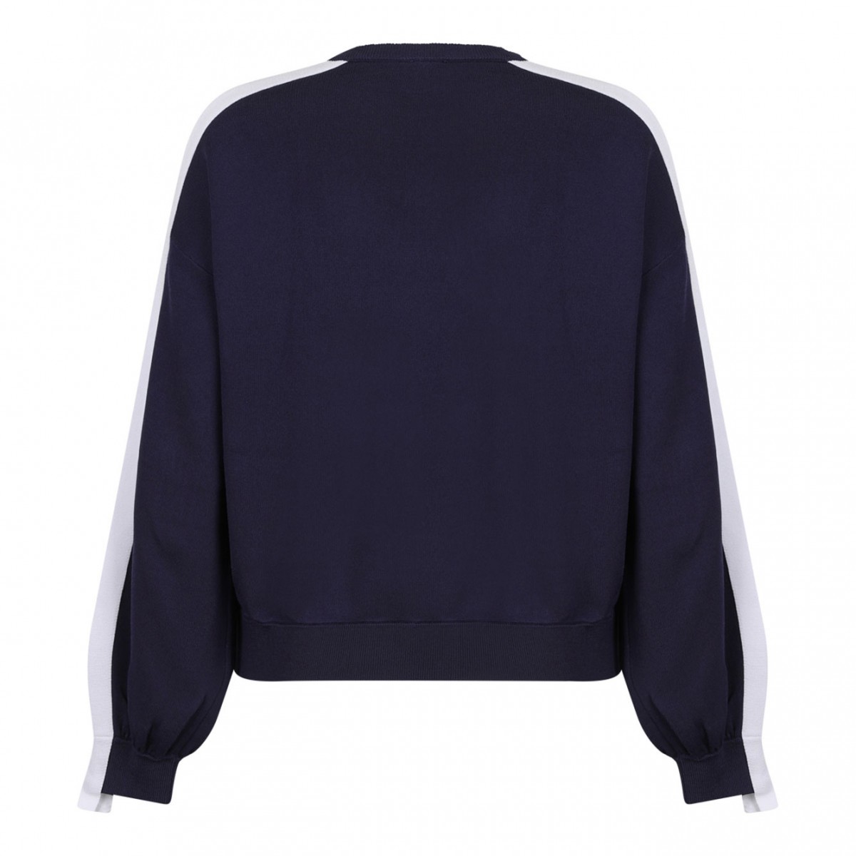 Navy Blue Logo Embossed Sweater