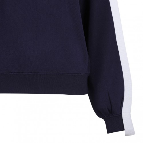 Navy Blue Logo Embossed Sweater