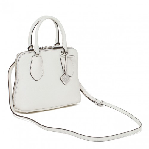 White Mini Pebbled Swing Bag