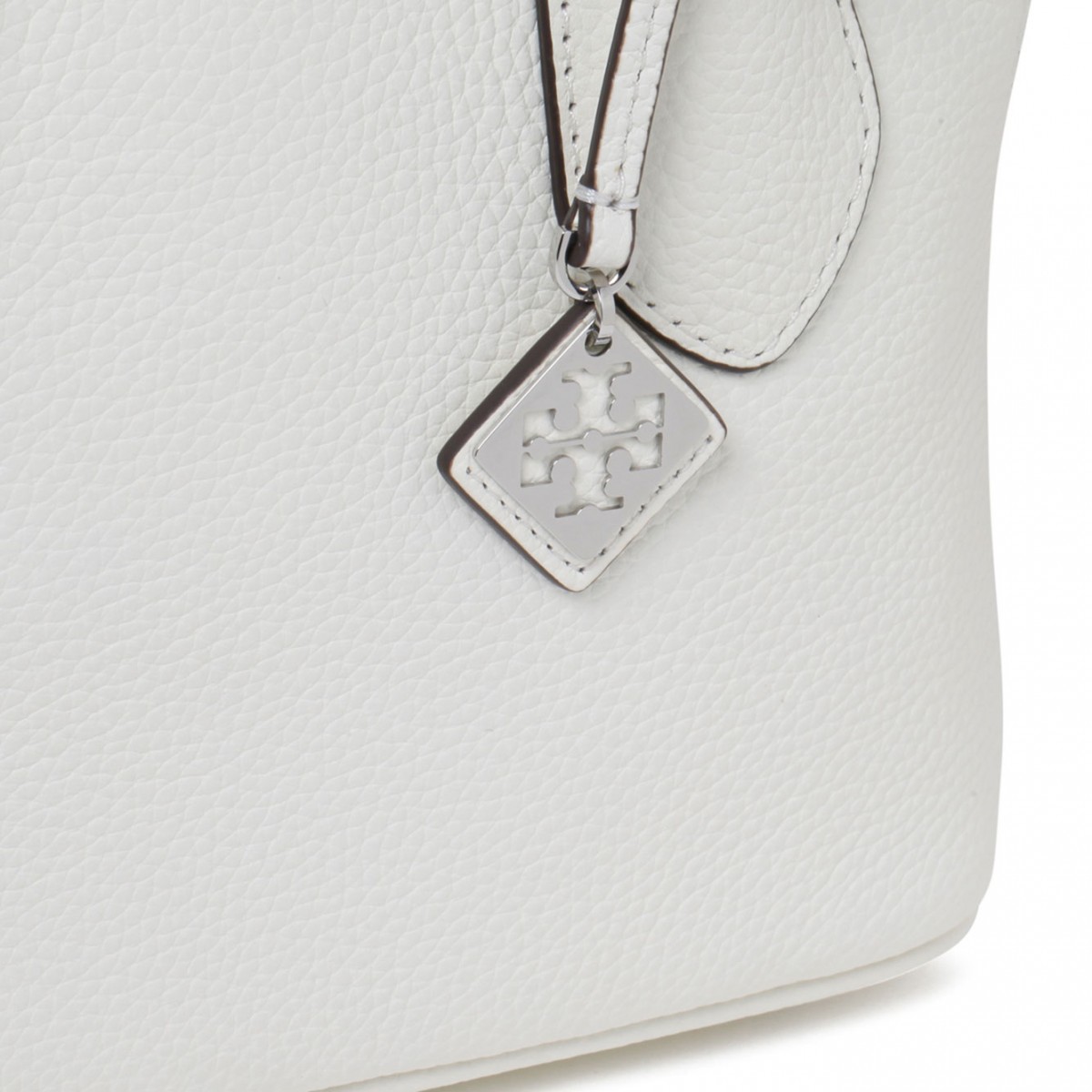 White Mini Pebbled Swing Bag