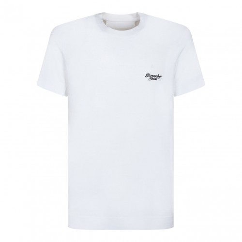 White Logo Print T-Shirt
