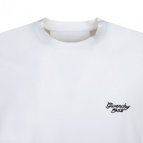 White Logo Print T-Shirt