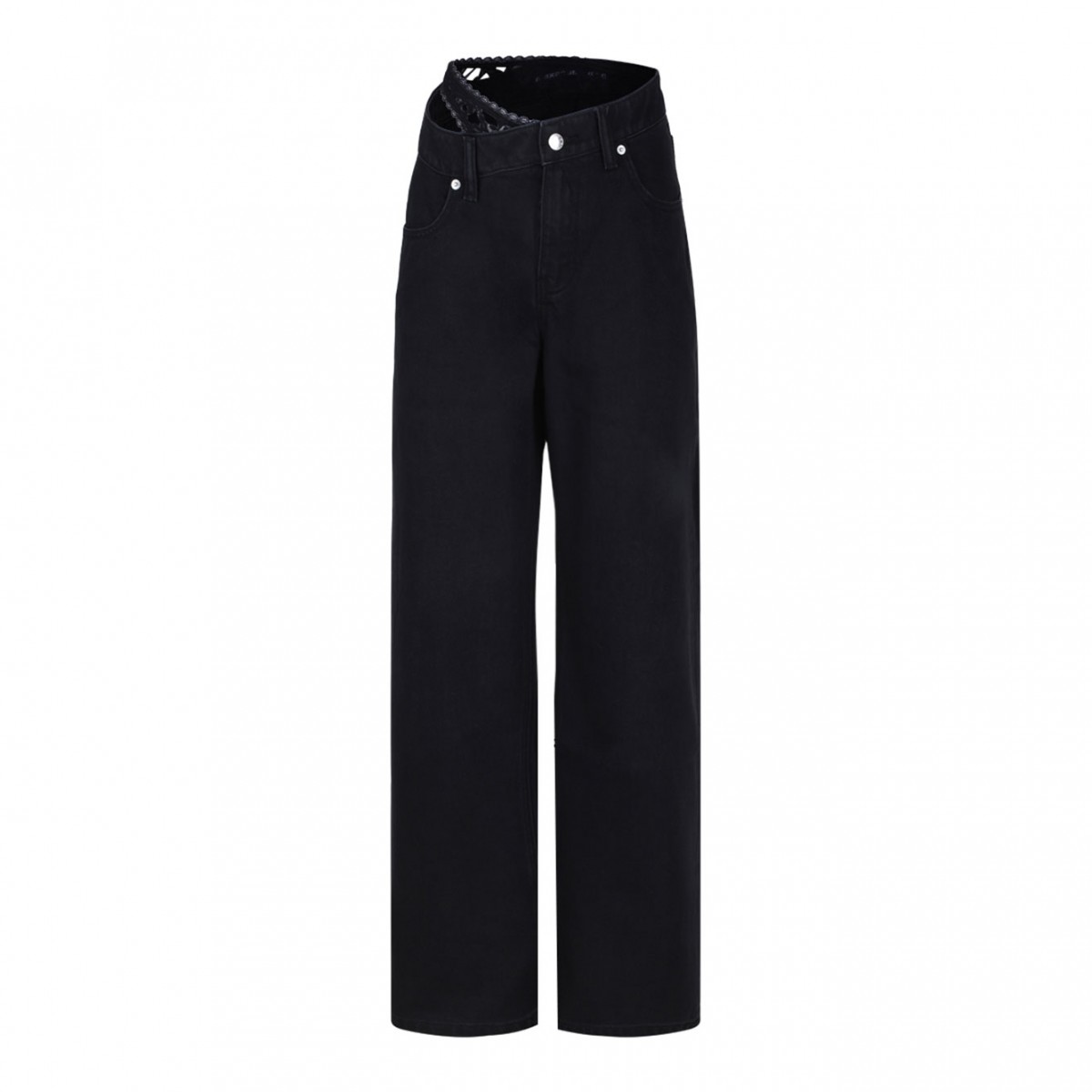 Black Lace Detailing Jeans