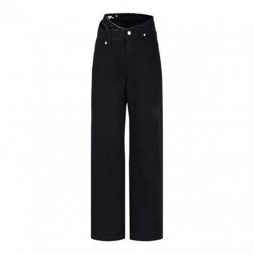 Black Lace Detailing Jeans