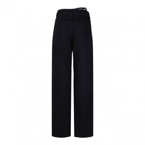 Black Lace Detailing Jeans
