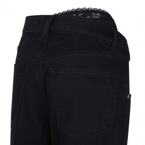 Black Lace Detailing Jeans