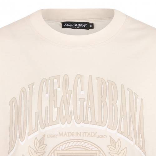 White Logo Print T-Shirt