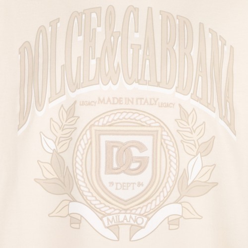 White Logo Print T-Shirt