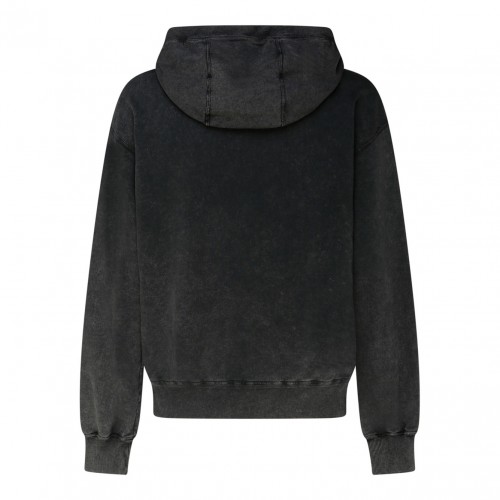 Black and Multicolour Cotton Logo Patch Sweatshirt