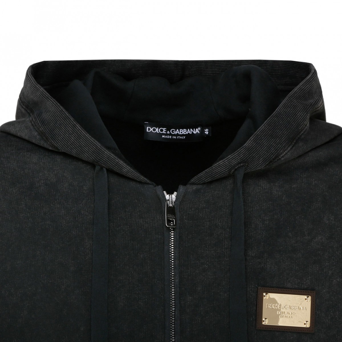 Black and Multicolour Cotton Logo Patch Sweatshirt