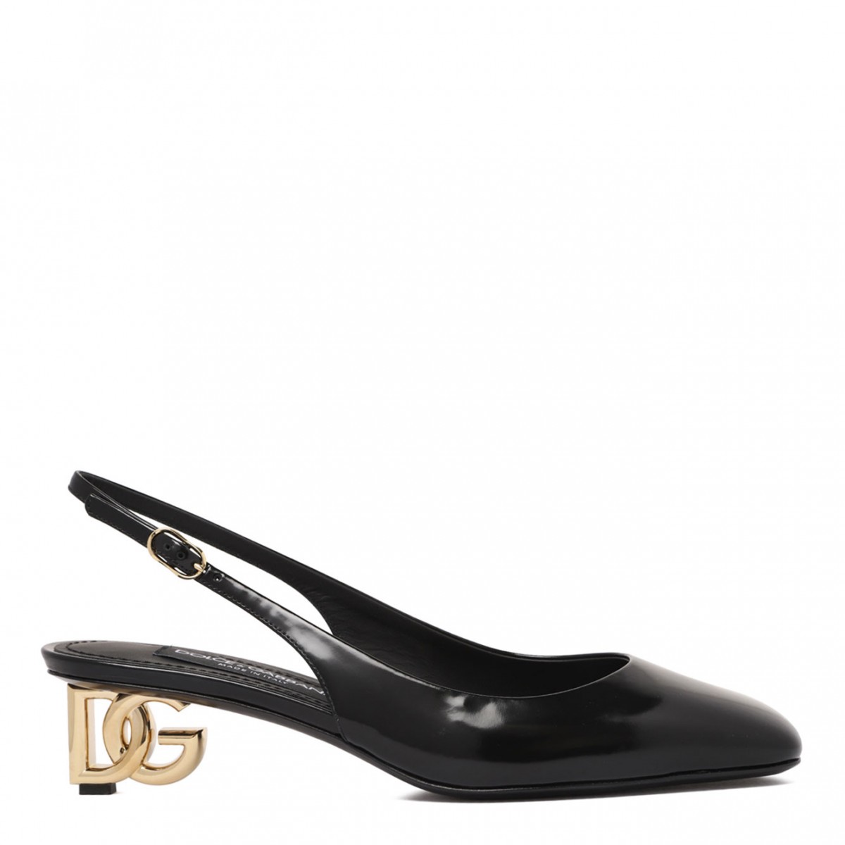 Black Logo Heel Pumps